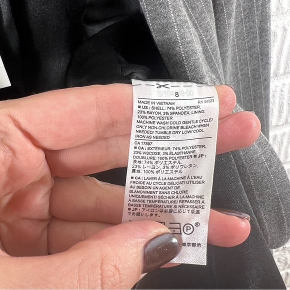 Banana Republic Factory Machine Washable Striped Blazer NWT 8 - Picture 6 of 8